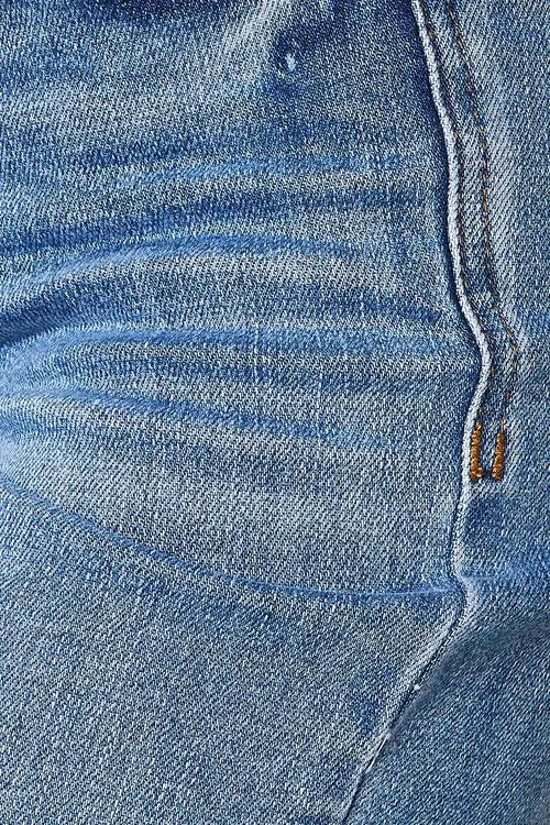 Jeans de Cintura Alta Desgastados